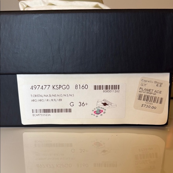 Gucci Silver Glitter Sneakers with Colorful Planet Design - Picture 7 of 7